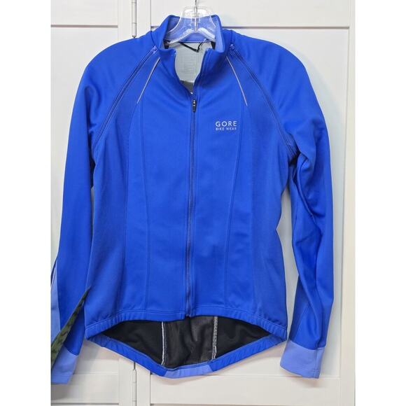 Womens Gore Bike Wear Blue Phantom Windstopper Full Zip Jacket Size Large NWT - Picture 1 of 9